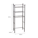 10.25 in. W  3-Tier Over the Toilet Space Saver in Oil Rubbed Bronze - Super Arbor