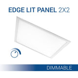 2 ft. x 2 ft. White Integrated LED Dimmable Edge Lit Panel, 4000K (4-Pack) - Super Arbor