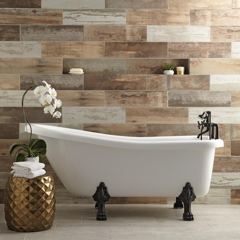 Montagna Wood Vintage Chic 6 in. x 24 in. Porcelain Floor and Wall Tile (392.31 sq. ft. / pallet) - Super Arbor