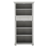 Hampton Harbor 25 in. W 4-Door Tall Cabinet in Dove Grey - Super Arbor