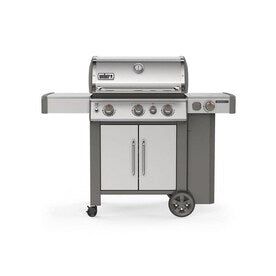Weber Genesis Ii S-335 Stainless 3 Liquid Propane Gas Grill with 1 Side Burner
