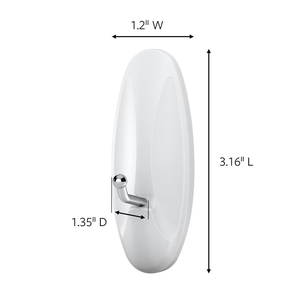 3 lbs. 3 in. White Wire Hooks (2-Hooks, 4-Strips) - Super Arbor