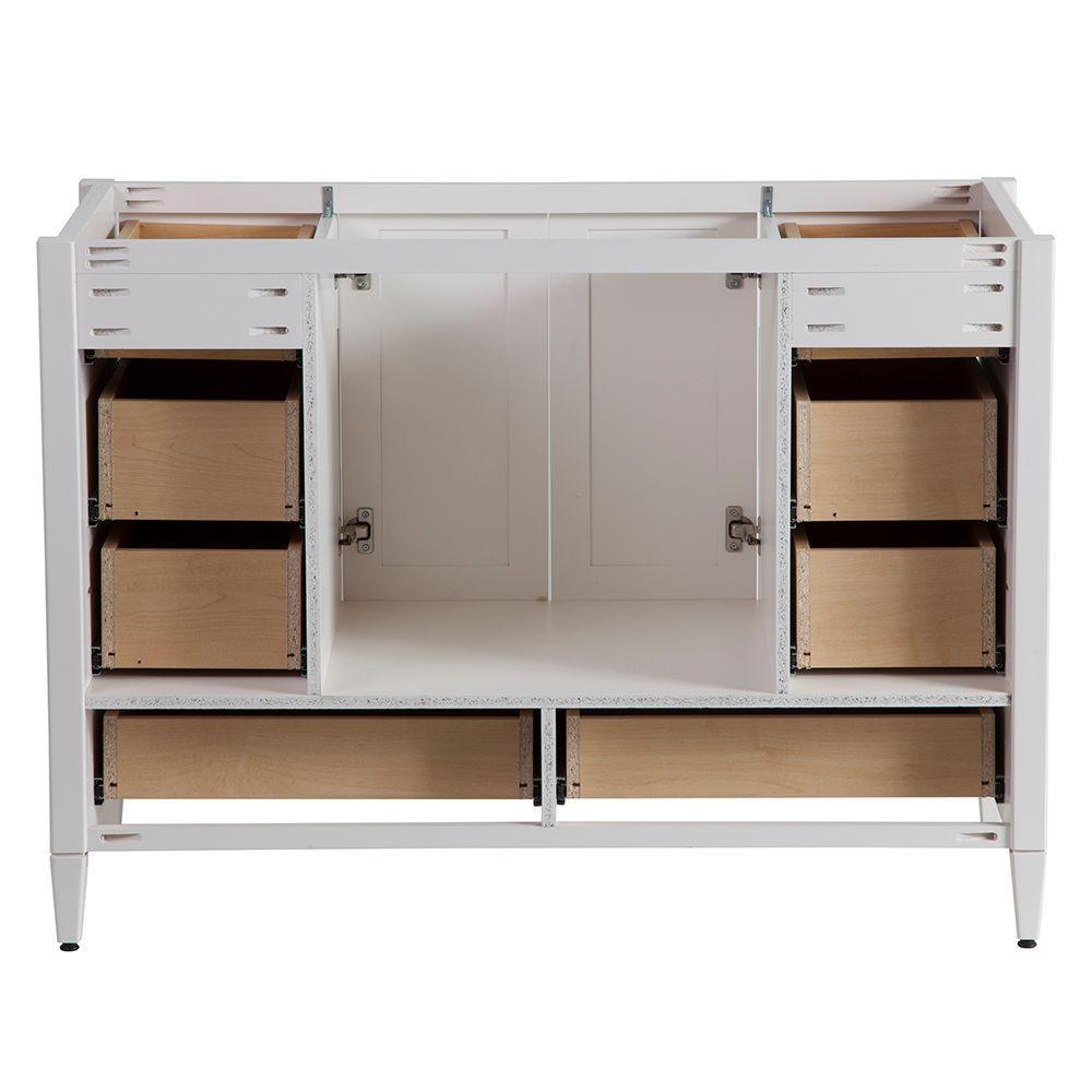 Claxby 48 in. W x 34 in H x 22 in. D Bath Vanity Cabinet Only in Cream - Super Arbor