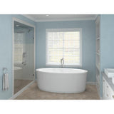 Sunstone 5.7 ft. Acrylic Flatbottom Air Bath Tub in White - Super Arbor