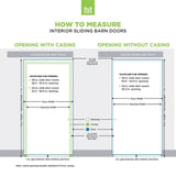 36 in. x 84 in. K-Bar Auburn Interior Sliding Barn Door Slab with Hardware Kit