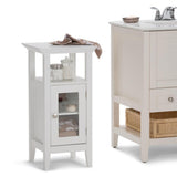 Acadian 15 in. W x 14 in. D x 30 in. H Floor Storage Bath Cabinet in White - Super Arbor