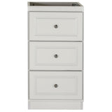Ultraline 60 in. W x 21 in. D x 34.5 in. H Vanity for Center Basin Cabinet Only in Satin White - Super Arbor