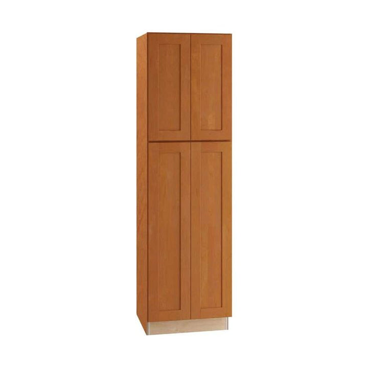 Home Decorators Collection Newport 24 in. W x 24 in. D x 84 in. H Assembled Plywood Pantry Kitchen Cabinet in Cinnamon with 4ROT Soft Close