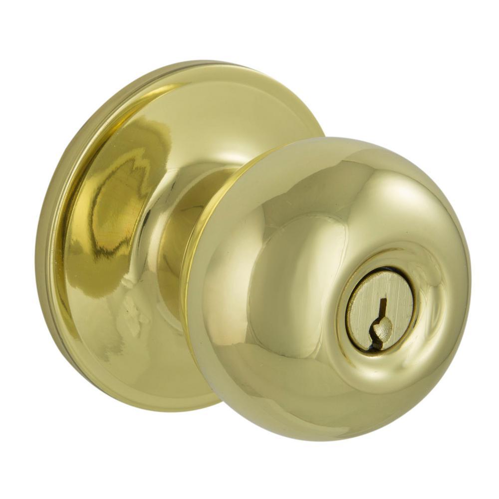 Jeffir Satin Nickel Keyed Entry Door Knob - Super Arbor