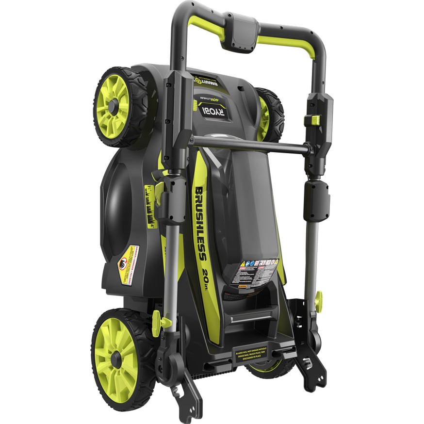 RYOBI 20 in. 40-Volt Brushless Smart TREK Self‑Propelled Cordless Lawn Mower with Two 6.0Ah Batteries and Charger
