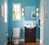 Style Selections Euro 25-in Espresso Single Sink Bathroom Vanity with White Cultured Marble Top
