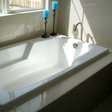 Napa 54 in. Acrylic Rectangular Drop-in Reversible Drain Whirlpool and Air Bath Tub in White - Super Arbor