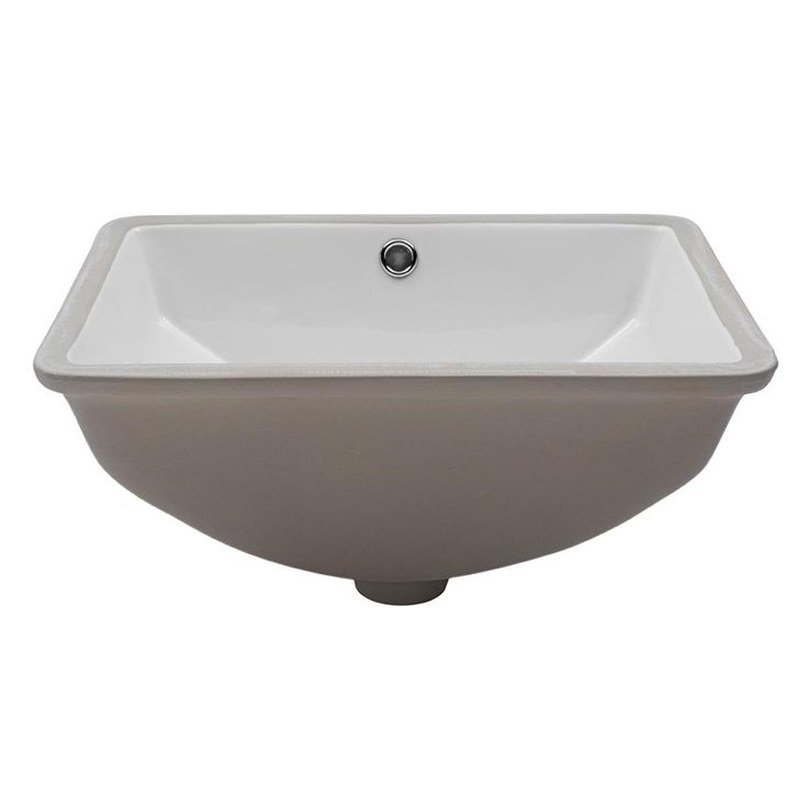 Boyel Living 18 in. x 14 in. Vessel Sink Rectangle Undermount Bathroom Sink White