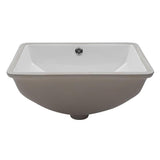 Boyel Living 18 in. x 14 in. Vessel Sink Rectangle Undermount Bathroom Sink White