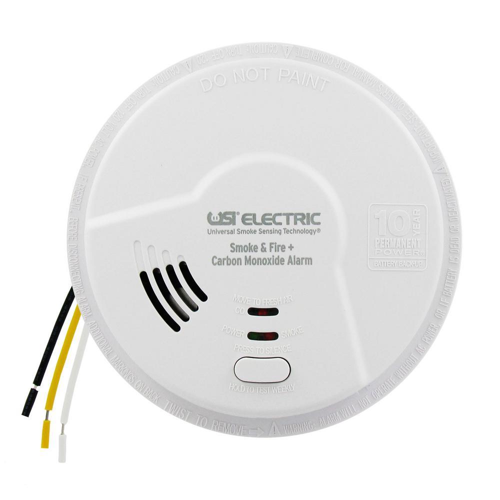 10-Year Sealed Battery Backup, Hardwired, 3-In-1 Smoke, Fire And Carbon Monoxide Detector, Microprocessor Intelligence - Super Arbor