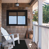 JELD-WEN FiniShield V-4500 35-1/2-in x 47-1/2-in x 3-in Jamb Left-operable Vinyl Black Sliding Window Full Screen Included
