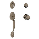 Plymouth Antique Brass Double Cylinder Deadbolt with Georgian Knob Door Handleset - Super Arbor