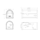 Hillsborough Post Mount Mailbox Copper - Super Arbor
