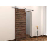 72 in. Stainless Steel Interior Modern Barn Door Closet Track and Hardware Kit - Super Arbor