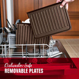60 sq. in. Red Removable Plate Grill and Panini Press