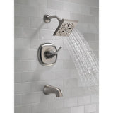 Portwood Single-Handle 5-Spray Tub and Shower Faucet with H2Okinetic in SpotShield Brushed Nickel (Valve Included) - Super Arbor