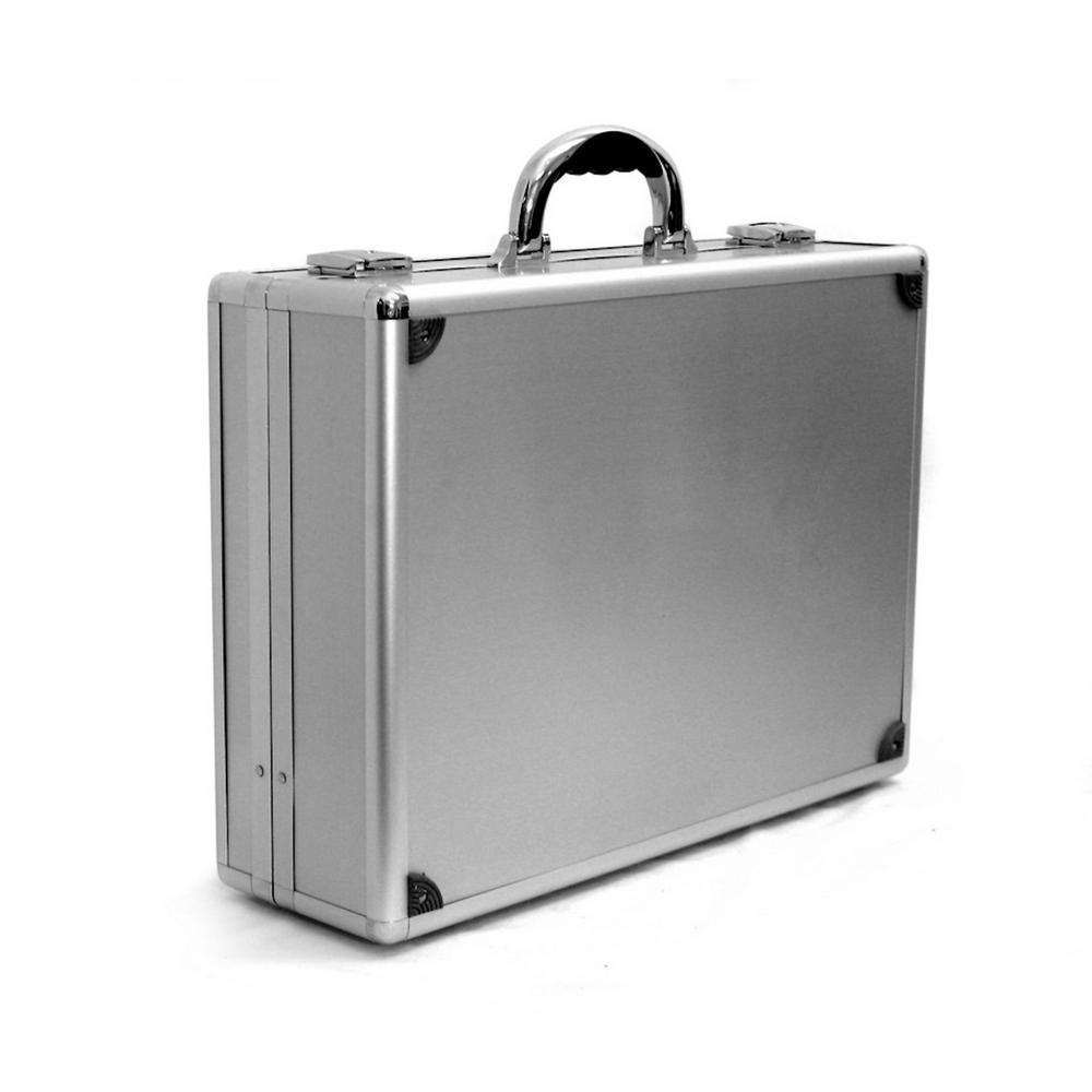 15 in. Smooth Aluminum Tool Case with Foam in Silver - Super Arbor