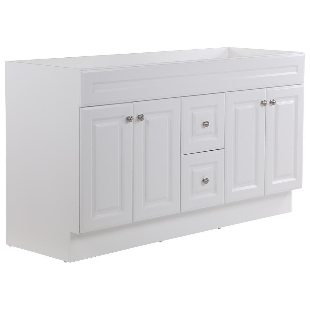 Glensford 60 in. W x 22 in. D Vanity Cabinet Only in White - Super Arbor