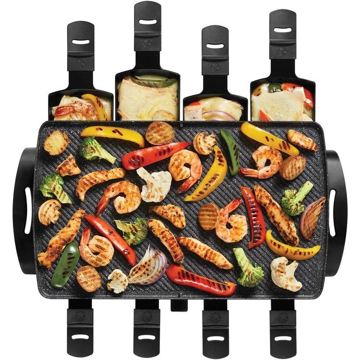 Black Raclette/Party Indoor Grill Set