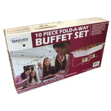 8 qt. Capacity 10-Piece Aluminum Multi-Buffet Server Chafing Dish