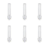 18W Equiv PL CFLNI Quad Tube 4-Pin Plug-in G24Q-2 Base Compact Fluorescent CFL Light Bulb, Soft White 2700K (6-Pack)
