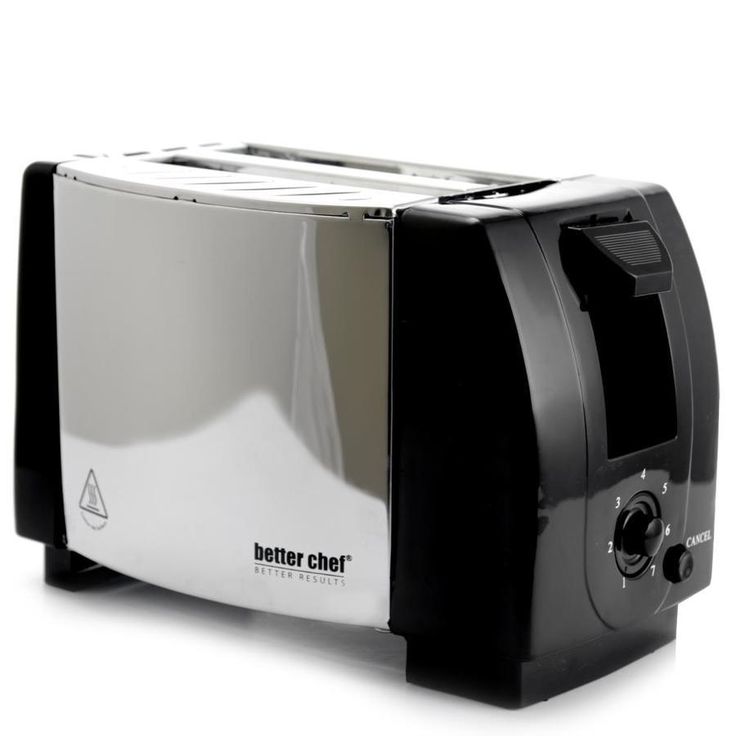 Better Chef 2-Slice Stainless Steel 500-Watt Toaster