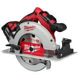 M18 18-Volt Lithium-Ion Brushless Cordless 7-1/4 in. Circular Saw Kit with 1 Battery 5.0Ah, Charger and Bag - Super Arbor