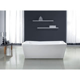 Amelia 69 in. Reversible Drain Freestanding Bathtub in Glossy White - Super Arbor