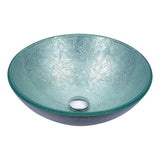 Posh Series Deco-Glass Vessel Sink in Coral Blue - Super Arbor