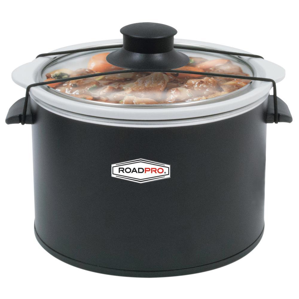 RoadPro 12-Volt 1.5 Qt. Slow Cooker Black - Super Arbor