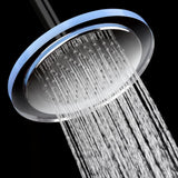 1-Spray 7.68 in. Single Wall Mount Fixed Rain Shower Head in Blue - Super Arbor