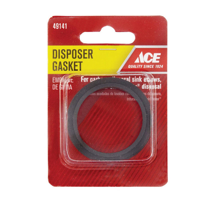 Ace Disposer Gasket, Black Rubber, 1-1/2 in