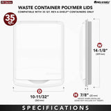 Rev-A-Shelf 35 Quart Lid Only (Champagne)