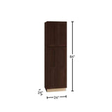 Home Decorators Collection Newport 24 in. W x 24 in. D x 84 in. H Assembled Plywood Pantry Kitchen Cabinet in Manganite with Soft Close