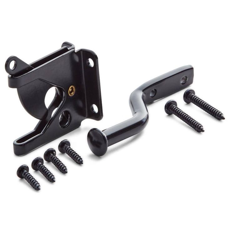 Everbilt Black Stainless Steel Decorative Gate Hinge and Latch Set
