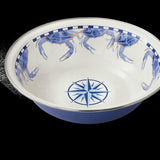 Blue Crab 4 qt. Enamelware Round Serving Bowl