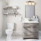 Style Selections Calacatta White 12-in x 24-in Matte Porcelain Marble Look Floor Tile