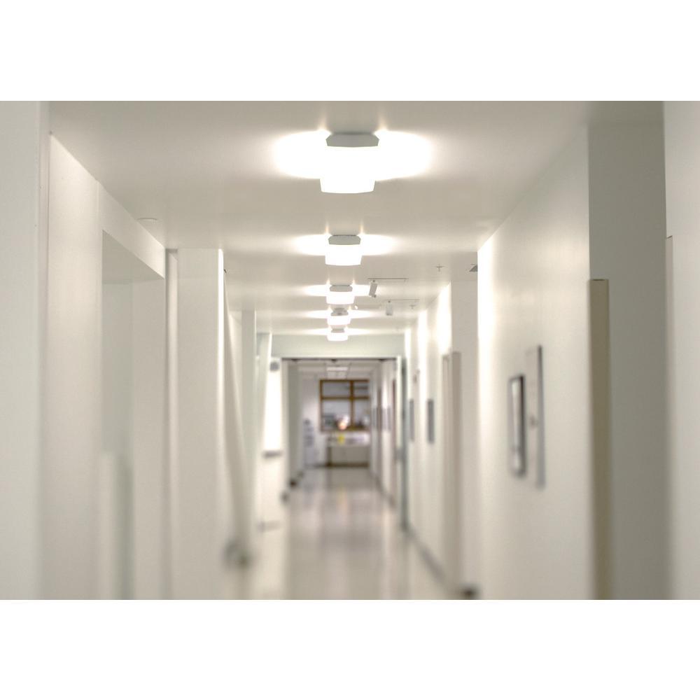 ACW 120-Watt Equivalent White Integrated LED Wraparound Ceiling Light Fixture, 5000K - Super Arbor