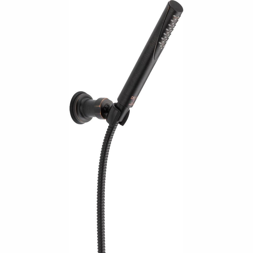 Trinsic 1-Spray 1 in. Single Wall Mount Handheld Shower Head in Stainless - Super Arbor