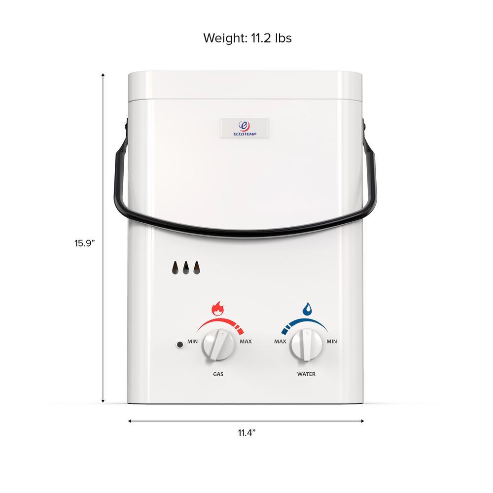 Eccotemp L5 1.5 GPM Portable 37,500 BTU Liquid Propane Outdoor Tankless Water Heater - Super Arbor