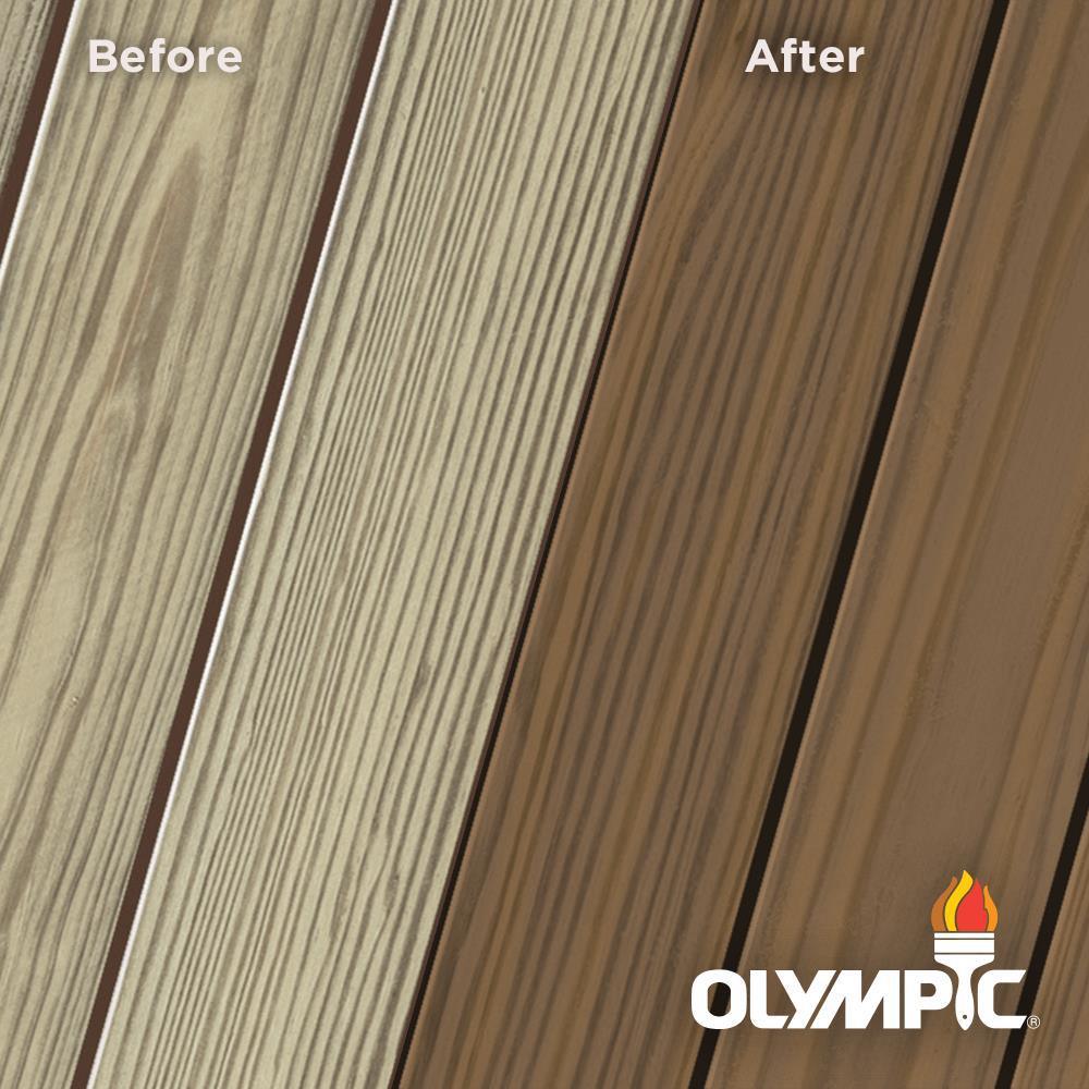 Olympic Maximum 5 gal. Black Walnut Semi-Transparent Exterior Stain and Sealant in One - Super Arbor