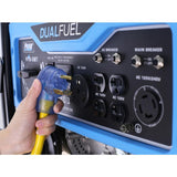 Pulsar 6,580/5,500-Watt Dual Fuel Gasoline/Propane Powered Recoil Start Portable Generator with CARB Compliant 274 cc Engine