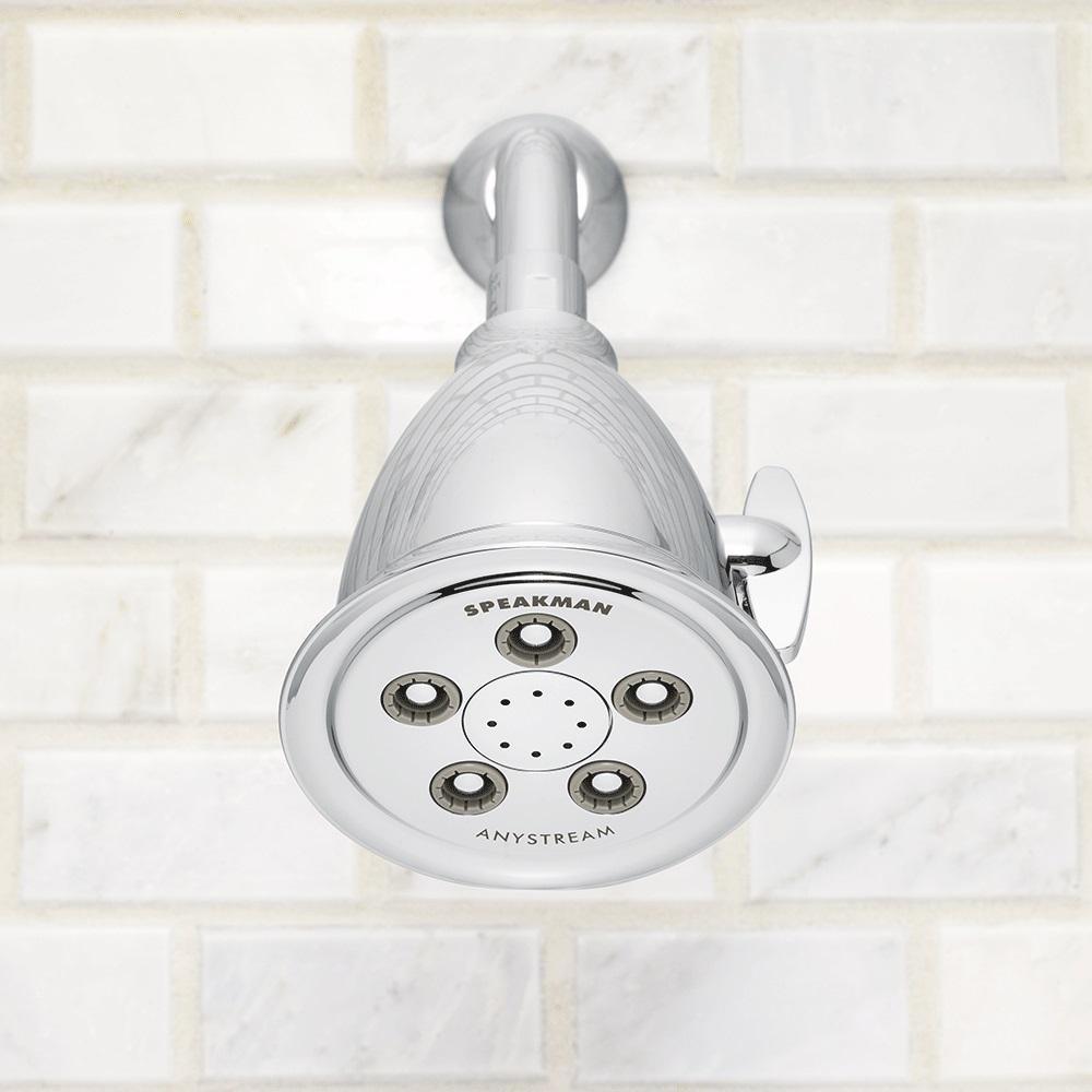 3-Spray 4.1 in. Single Wall MountHigh Pressure Fixed Adjustable Shower Head in Polished Chrome - Super Arbor
