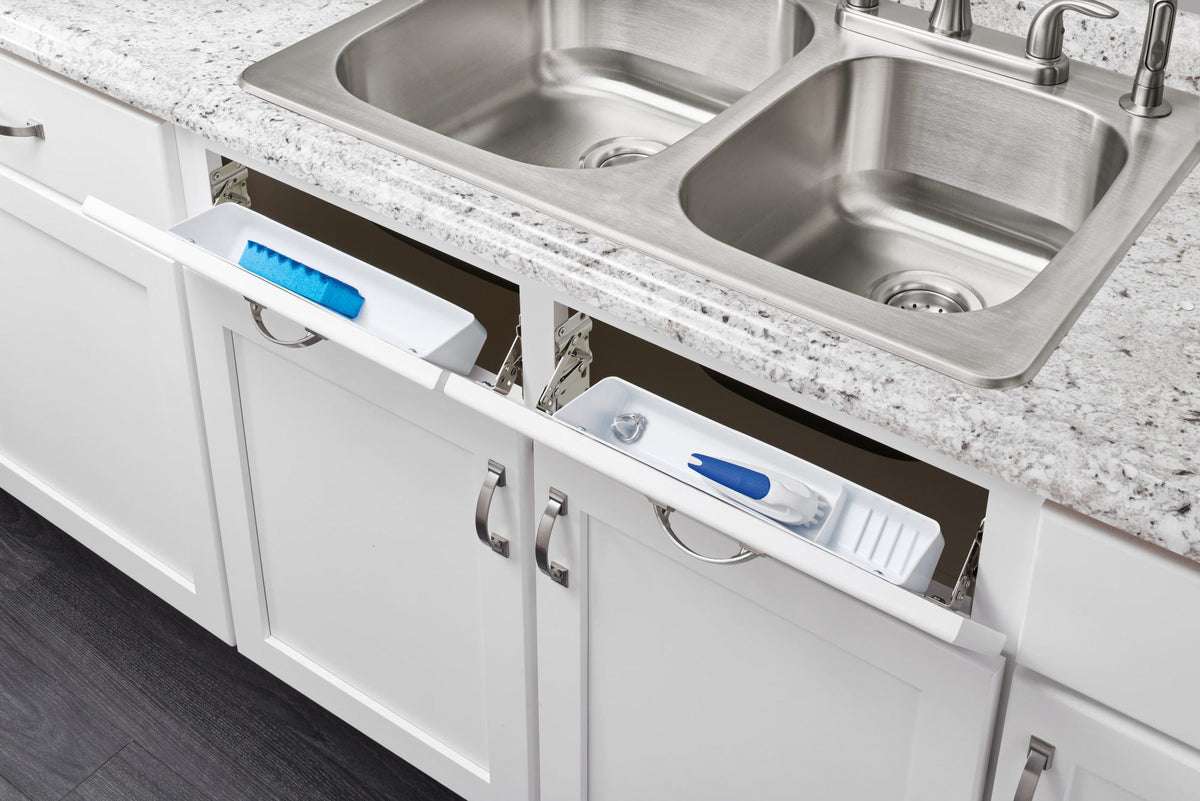 Rev-A-Shelf 14-in W x 3-in H 1-Tier Door/Wall Mount Plastic Tip-Out Tray Set