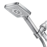 Genta 3-Spray 4 in. Single Wall Mount Handheld Adjustable Shower Head in Chrome - Super Arbor